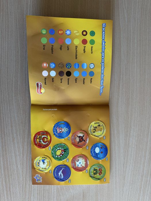 Caderneta Pokemon Tazos 3 + 32 Tazos (Matutano)