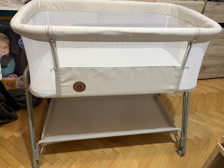 REZERWACJA !! LIONELO łóżeczko dostawne LUNA Beige Sand 2w1