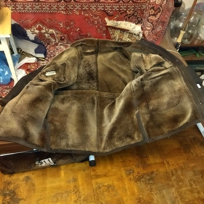 Кожаная большая Турецкая дублёнка на меху 60 размер. Akdemir Leather