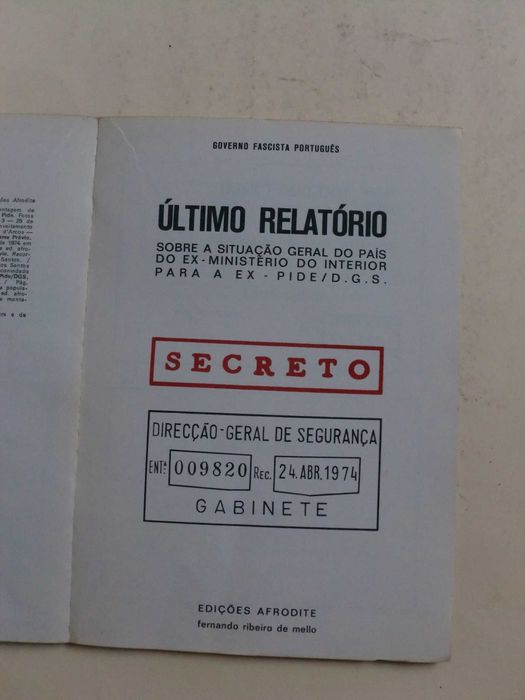 Governo Fascista Português - Secreto (Afrodite, 1.ª edição)