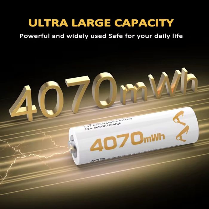 Pilhas recarregaveis + caixa de carregamento