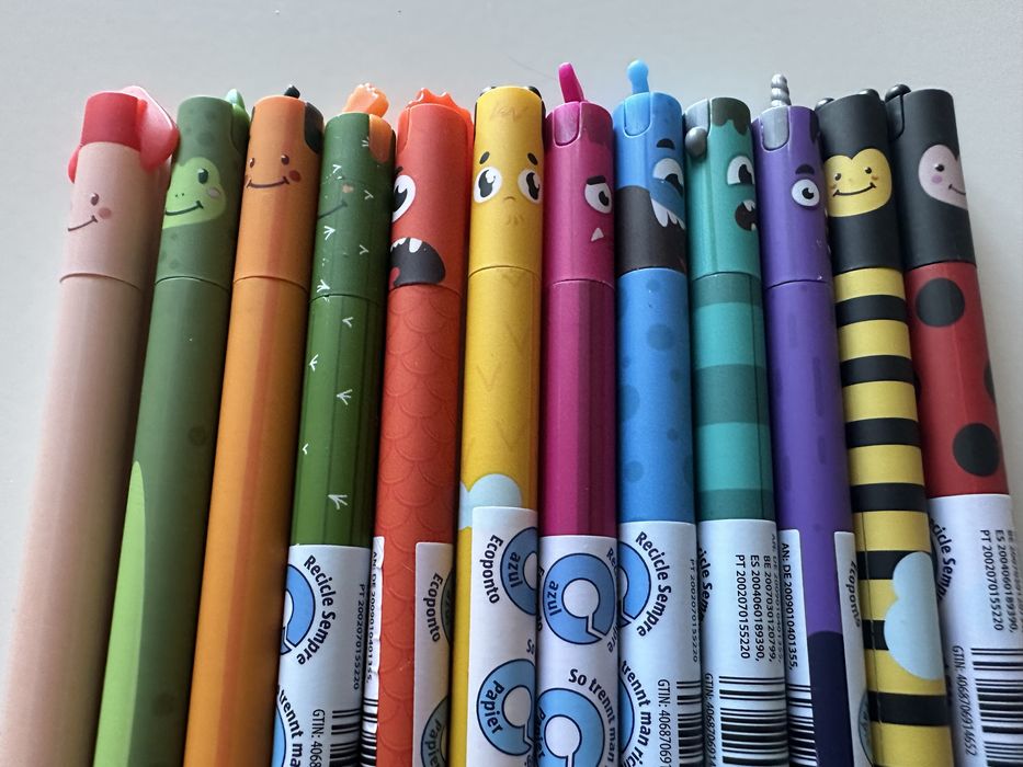 12 canetas apagáveis