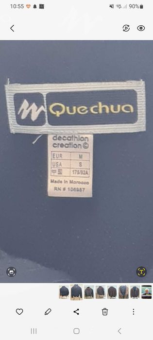 Casaco polar Quechua preto, tamanho M, bom estado