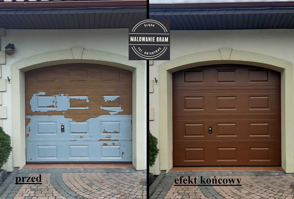 Malowanie BRAMA garażowa naprawa RENOWACJA serwis Wiśniowski Normstahl