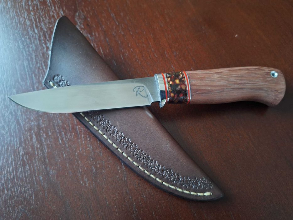 Nóż myśliwski, obozowiec, custom-ręcznie robiony.
