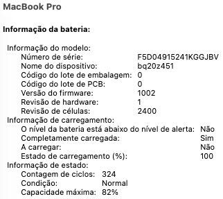 MacBook Pro 13" (2020) Processador M1 da Apple e 16MB de Memória unificada