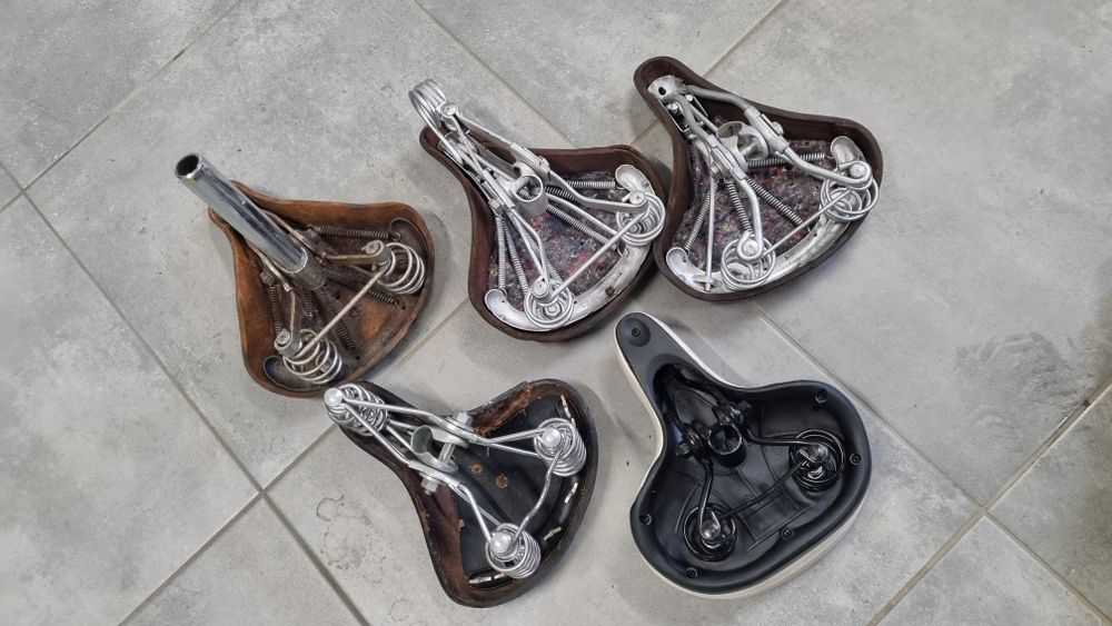 Siodełko rowerowe skórzane retro