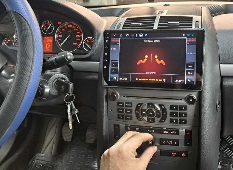 (NOVO) Rádio 2DIN 9" • Peugeot 407 • (2004 a 2011) • Android [4+64GB]