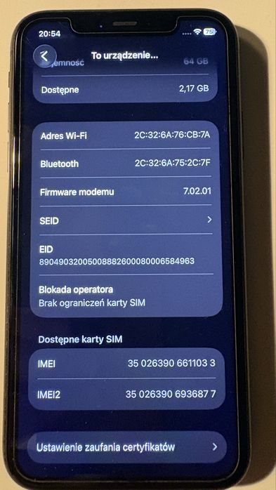 iPhone 11 64GB Czarny | Bateria 83%