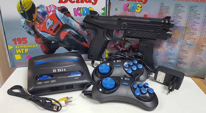 Приставка Dendy Kids 255 игр с пистолетом Денди Dendi NES Сюбор Марио ...
