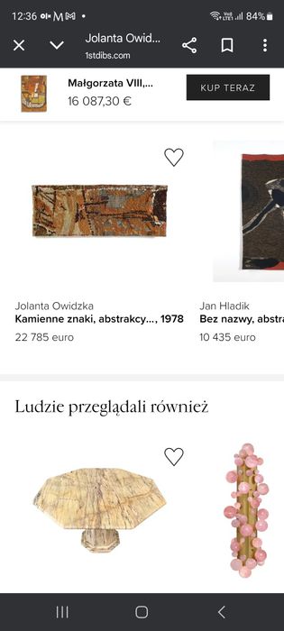 J.Owidzka dzieło unikat"Przedwiosnie" gobelin  sygnowany kilim Wysyłka
