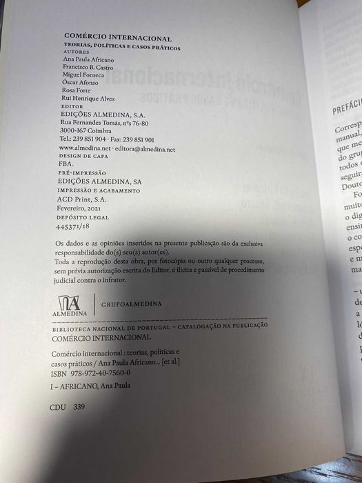 Livro “Comércio Internacional”
