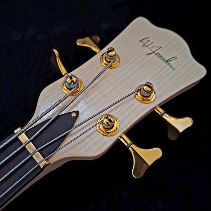 Gitara basowa, short scale, 4 struny, lutnicza, bas