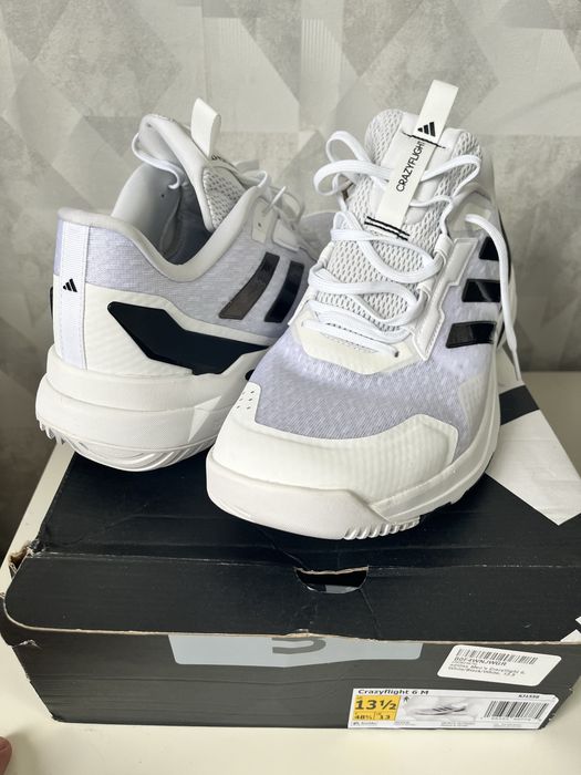 Волейбольні/зальні кросівки Adidas Crazyflight 6 білі, 48, US13,5