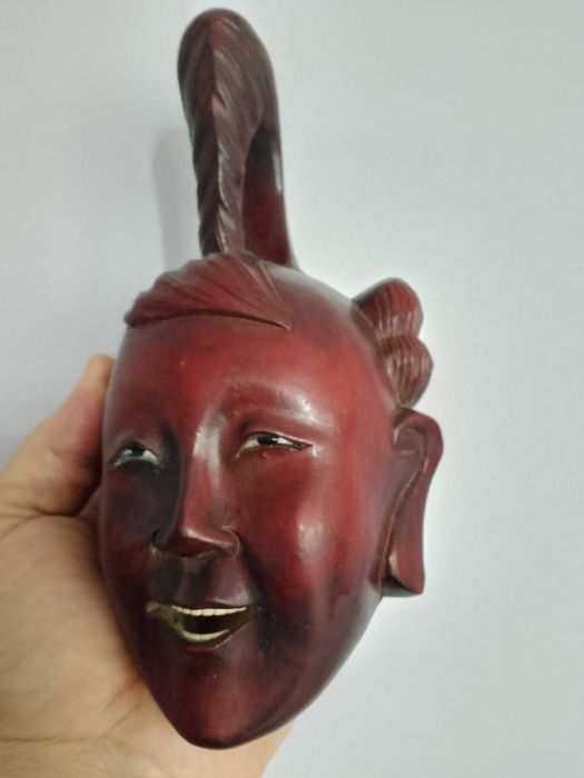 *Wyprzedaż*Piękna stara , egzotyczna masekaz ,egzotycznego drewna.