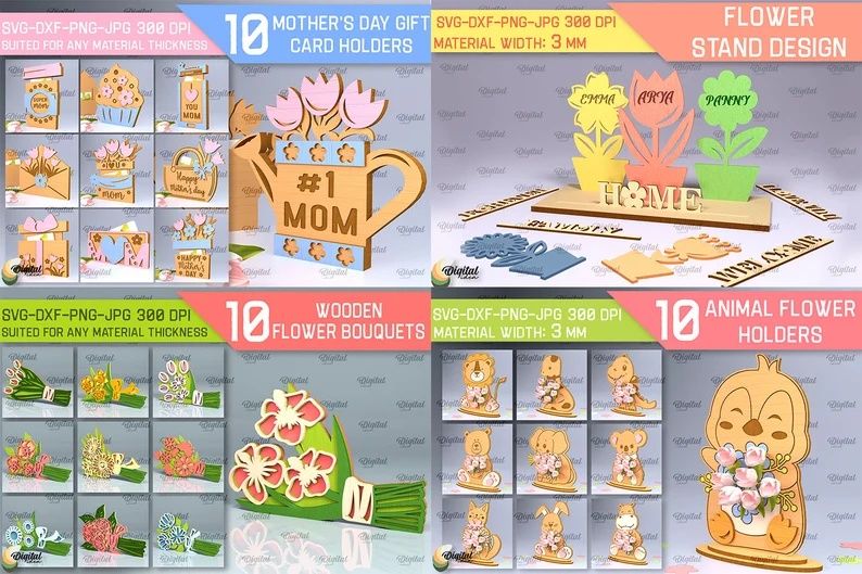 Dia da mãe - 160 ficheiros em vector para máquinas a laser

Dia da mãe