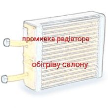 Промивка радіатора обігріву салону (пічки)