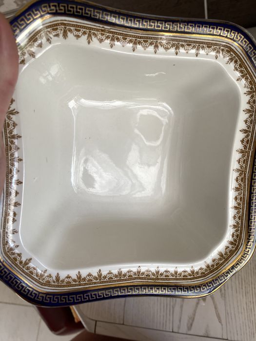 Салатник Wedgwood фарфоровый редкий кобальт позолота