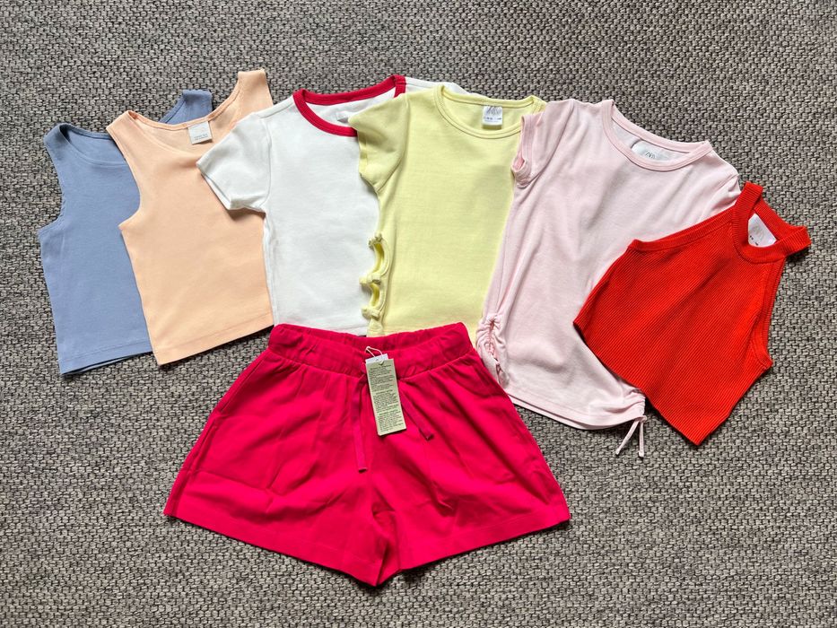 Koszulki Zara 140cm i spodenki Benetton 140