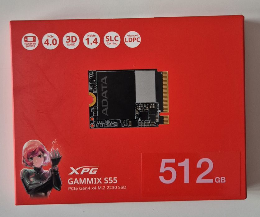 Adata XPG GAMMIX S55 512GB SSD M.2 2230 NVMe – NOWY