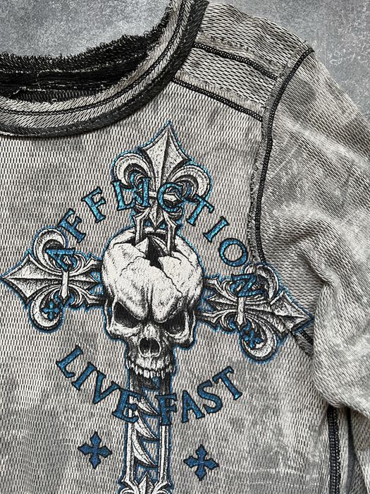 Оригінал Affliction двосторннній лонг кофта sk8 vintage