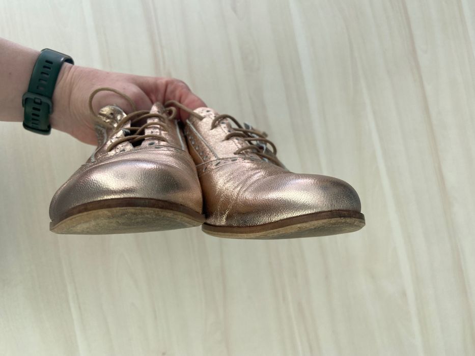 Złote oxfordy Pasoapaso Alisa 39