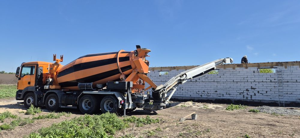 Доставка бетону.Миксер.Лента 17м. Бетон..