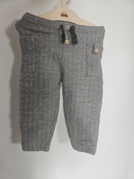 Szare eleganckie elastyczne spodnie Sfera