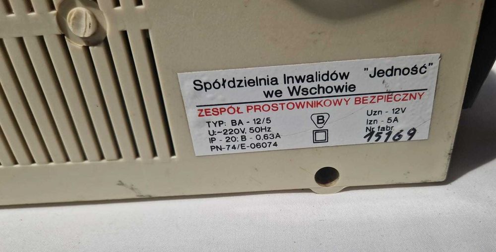 PROSTOWNIK BA12/5 Spółdzielnia Jedność Wschowa z czasów PRL