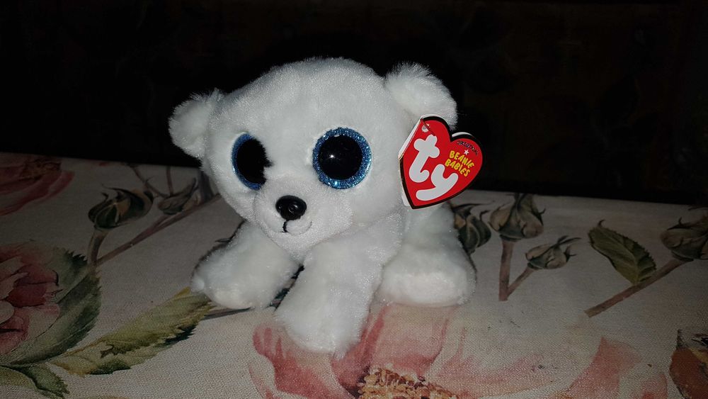 TY Beanie Boos глазастики, полярный мишка, белый медведь ARI 15 см