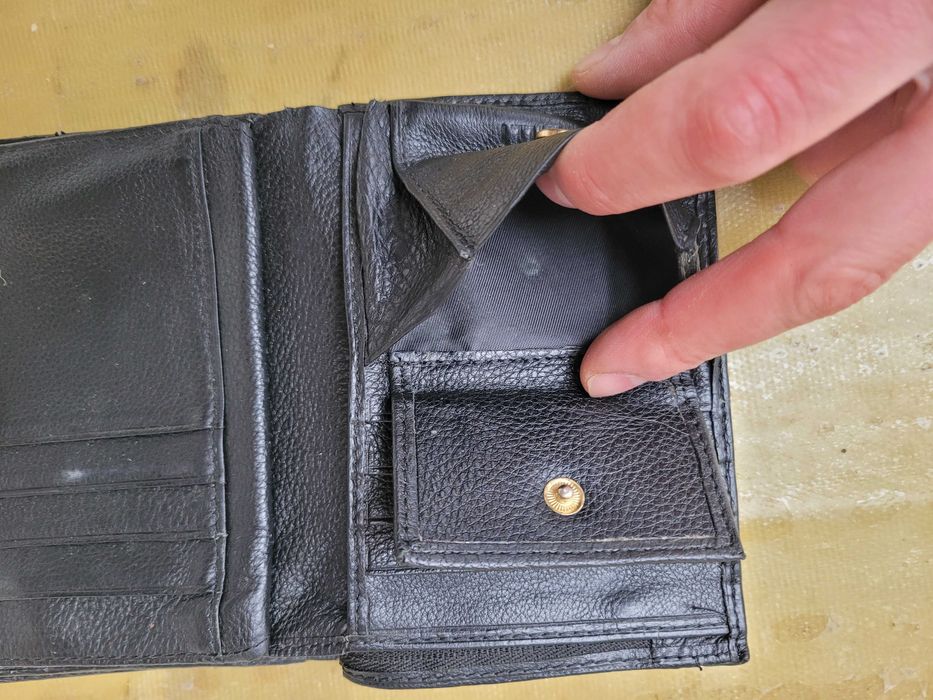 Кошелек мужской, портмоне кожа zilli, черный