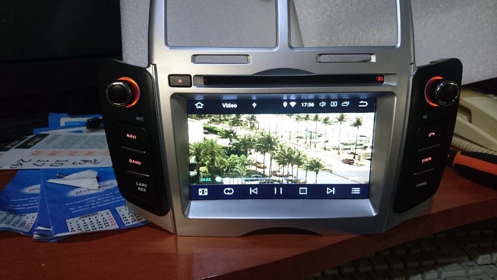 Auto-rádio 2 din android 14 p/ Toyota Yaris 2005 a 2011