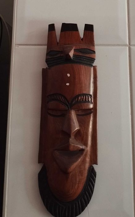Máscara de arte africana - oferta colheres decoração