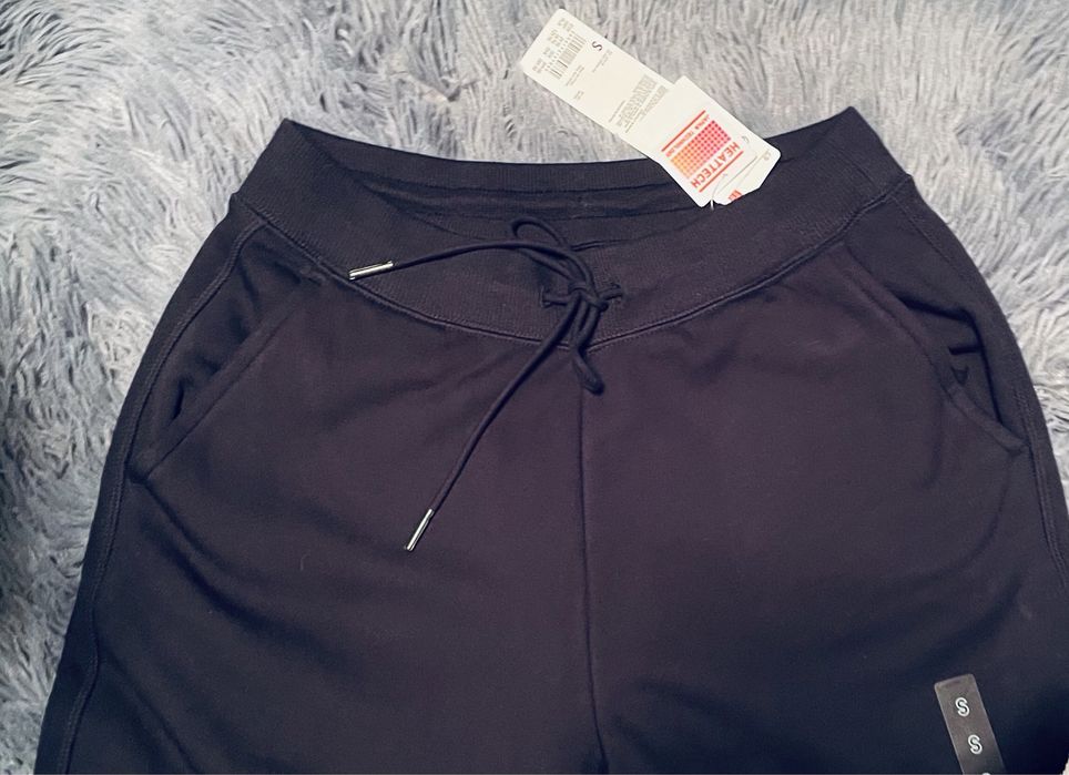 Штаны Uniqlo шерпа, теплые джоггеры зимние мех, теплi штани синій С