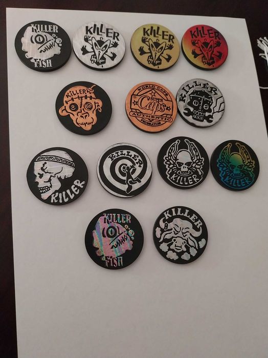 Lote 13 Tazos Killer Caps, official WCF, punk, anos 90, vintage, retro