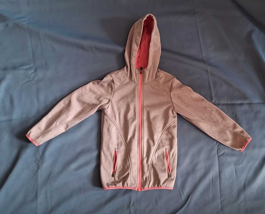 Przejściowa szara sportowa kurtka softshell Crivit r. 122/128 6-8 lat