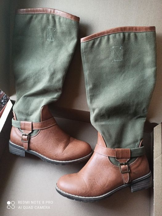 Długie damskie kozaki 38