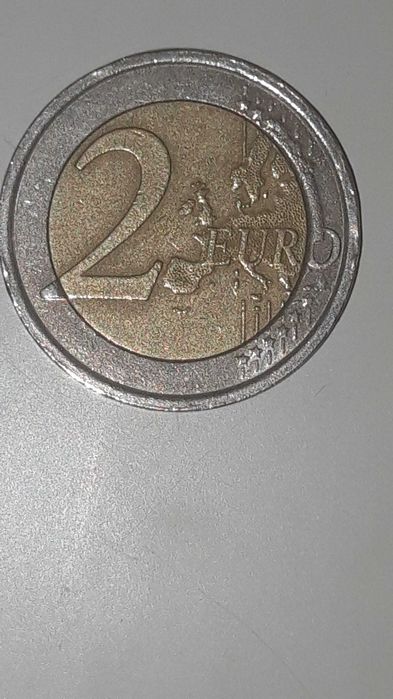 Moeda 2 euros de Italia rara.