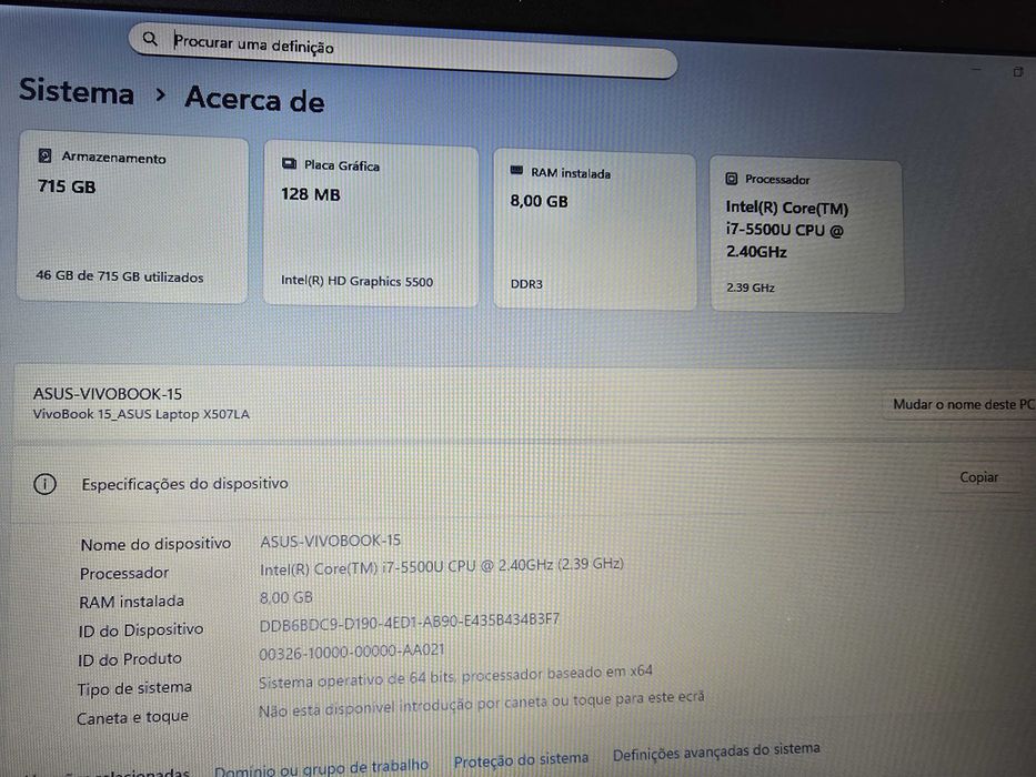 Portátil Asus Vivobook 15 X507LA Novo BAIXA DE PREÇO