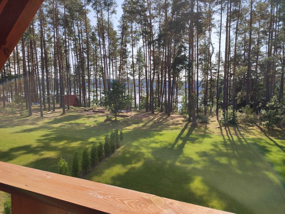 Domek nad jeziorem, Kaszuby, linia brzegowa, kominek, Zagroda Szarlota