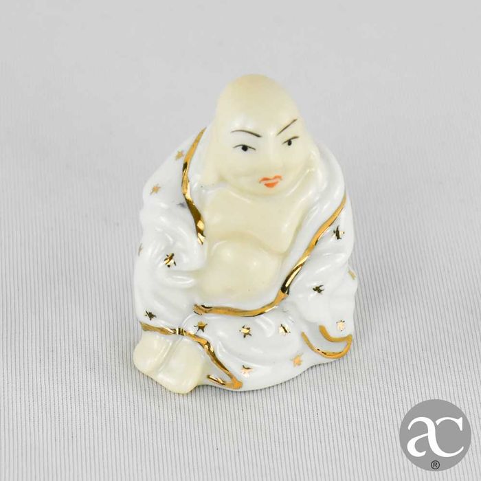 Conjunto de 3 pequenos budas em porcelana Artibus