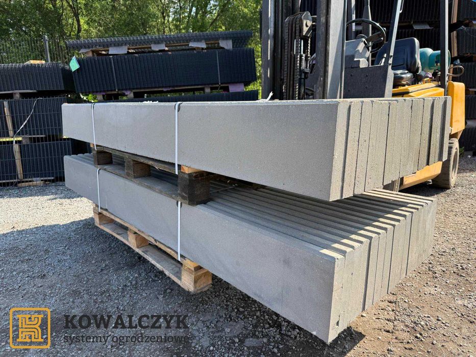 Podmurówka betonowa gładka WIBROPRASOWANA pod ogrodzenie |  Płyta betonowa | Dostępna od ręki!