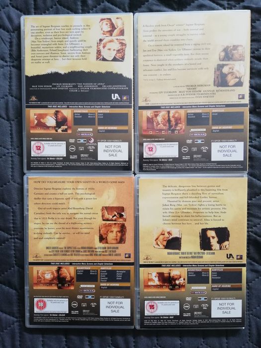 Pack 4 filmes clássicos de Ingmar Bergman em dvd (portes grátis)
