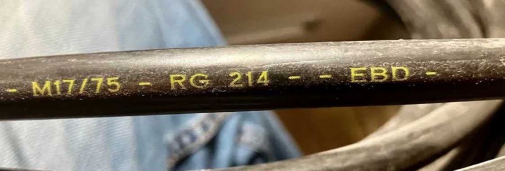 Коаксиальный кабель RG214, 50 ом,  2.25 мм., 26.5 м., до 11 ГГц