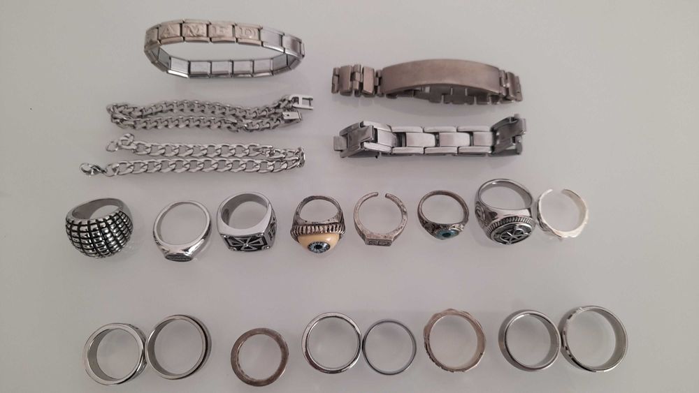 Anéis e fios em aço