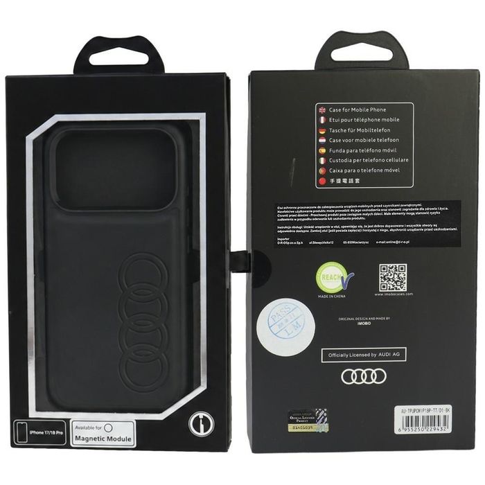 Etui Audi TT Synthetic Leather MagSafe do iPhone 18 Pro / 17 Pro czarny