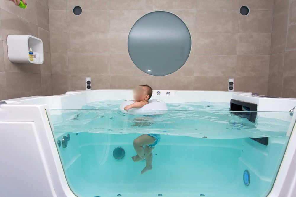 3 Piscinas para bebés e adultos - Água quente e gelo