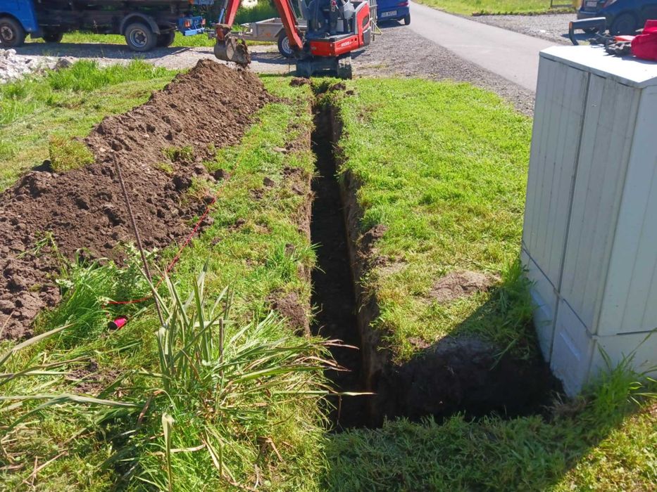 Usługi minikoparka drenaże