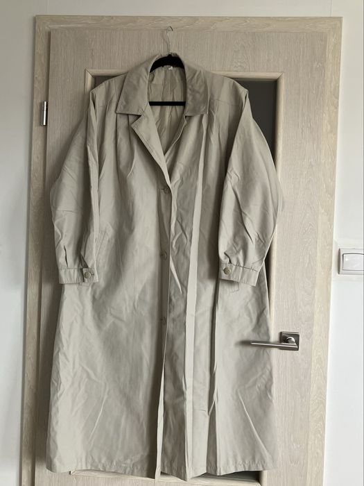 płaszcz trencz długi beżowy vintage Berghaus City