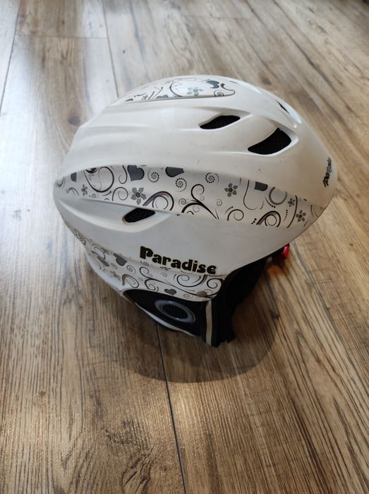 Kask narciarski biały xs 48-52 z regulacją